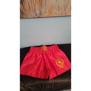 Hardcore Training Classic Muay Thai Shorts Men's XL Red Boxing MMA Combat NWT